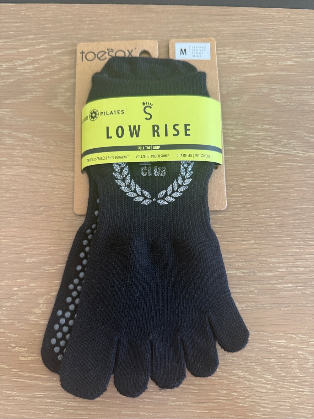 toesox Low Rise Pilates Grip Toe Socks “Club Pilates 250 Club”